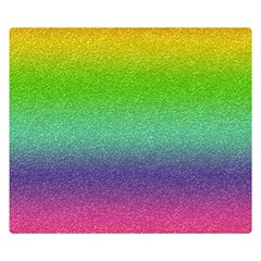 Metallic Rainbow Glitter Texture Double Sided Flano Blanket (small)  by paulaoliveiradesign