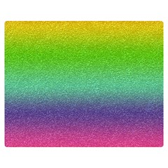 Metallic Rainbow Glitter Texture Double Sided Flano Blanket (medium)  by paulaoliveiradesign