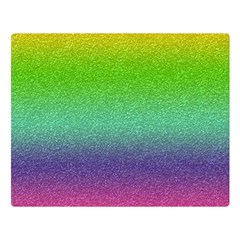 Metallic Rainbow Glitter Texture Double Sided Flano Blanket (large)  by paulaoliveiradesign