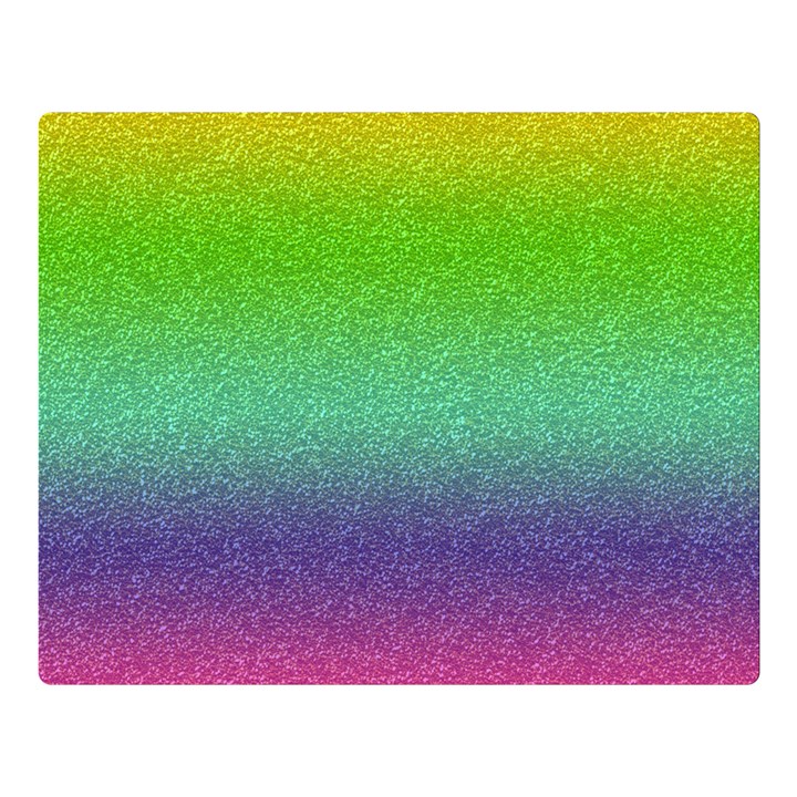 Metallic Rainbow Glitter Texture Double Sided Flano Blanket (Large) 