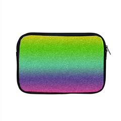 Metallic Rainbow Glitter Texture Apple Macbook Pro 15  Zipper Case by paulaoliveiradesign