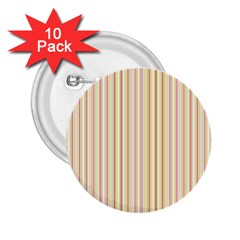 Stripes Pink And Green  Line Pattern 2 25  Buttons (10 Pack) 