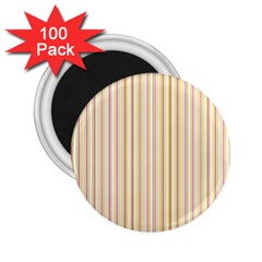 Stripes Pink And Green  Line Pattern 2 25  Magnets (100 Pack) 