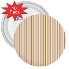 Stripes Pink And Green  Line Pattern 3  Buttons (10 Pack)  by paulaoliveiradesign