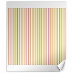 Stripes Pink And Green  Line Pattern Canvas 8  X 10 