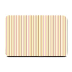 Stripes Pink And Green  Line Pattern Small Doormat  by paulaoliveiradesign