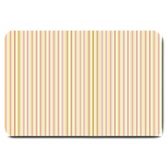 Stripes Pink And Green  Line Pattern Large Doormat  by paulaoliveiradesign