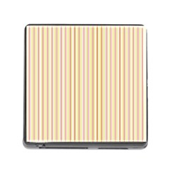 Stripes Pink And Green  Line Pattern Memory Card Reader (square) by paulaoliveiradesign