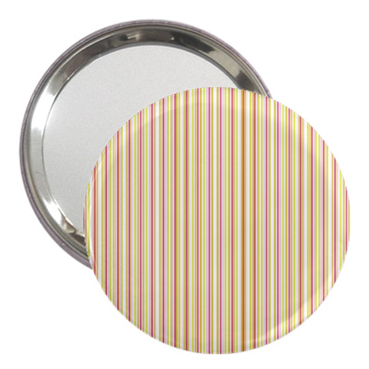 Stripes Pink and Green  line pattern 3  Handbag Mirrors