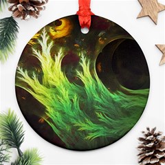 A Seaweed s Deepdream Of Faded Fractal Fall Colors Ornament (round) by jayaprime