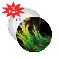 A Seaweed s Deepdream Of Faded Fractal Fall Colors 2 25  Buttons (10 Pack)  by jayaprime