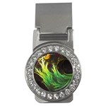 A Seaweed s DeepDream of Faded Fractal Fall Colors Money Clips (CZ)  Front