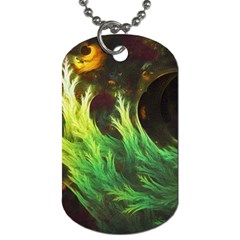 A Seaweed s Deepdream Of Faded Fractal Fall Colors Dog Tag (two Sides) by jayaprime