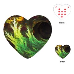 A Seaweed s Deepdream Of Faded Fractal Fall Colors Playing Cards (heart)  by jayaprime