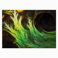 A Seaweed s Deepdream Of Faded Fractal Fall Colors Large Glasses Cloth (2-side) by jayaprime