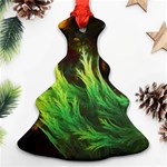 A Seaweed s DeepDream of Faded Fractal Fall Colors Christmas Tree Ornament (Two Sides) Back