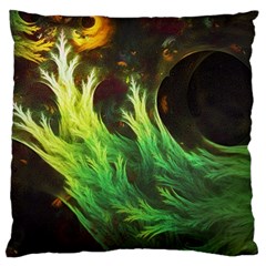 A Seaweed s Deepdream Of Faded Fractal Fall Colors Large Cushion Case (one Side) by jayaprime