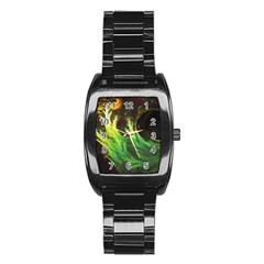 A Seaweed s Deepdream Of Faded Fractal Fall Colors Stainless Steel Barrel Watch by jayaprime