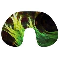 A Seaweed s Deepdream Of Faded Fractal Fall Colors Travel Neck Pillows by jayaprime