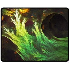 A Seaweed s Deepdream Of Faded Fractal Fall Colors Double Sided Fleece Blanket (medium)  by jayaprime