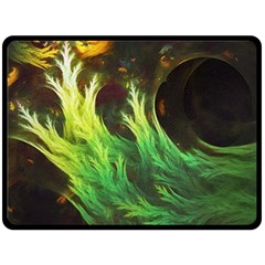 A Seaweed s Deepdream Of Faded Fractal Fall Colors Double Sided Fleece Blanket (large)  by jayaprime