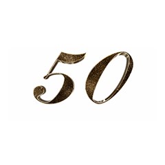 Number 50 Elegant Gold Glitter Look Typography 50th Anniversary Satin Wrap by yoursparklingshop