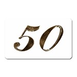 Number 50 Elegant Gold Glitter Look Typography Magnet (Rectangular) Front