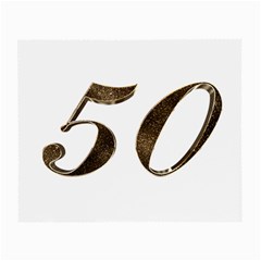 Number 50 Elegant Gold Glitter Look Typography Small Glasses Cloth by yoursparklingshop