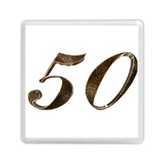 Number 50 Elegant Gold Glitter Look Typography Memory Card Reader (square)  by yoursparklingshop