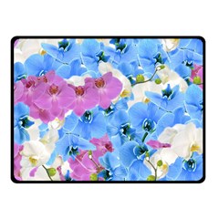 Tulips Flower Pattern Fleece Blanket (small) by paulaoliveiradesign