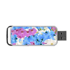 Tulips Flower Pattern Portable Usb Flash (two Sides) by paulaoliveiradesign