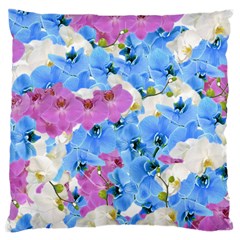 Tulips Flower Pattern Standard Flano Cushion Case (two Sides) by paulaoliveiradesign