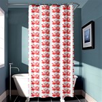 Red Lotus Floral Pattern Shower Curtain 36  x 72  (Stall)  Curtain(36 X72 ) - 33.26 x66.24  Curtain(36 X72 )