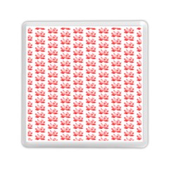 Red Lotus Floral Pattern Memory Card Reader (square)  by paulaoliveiradesign