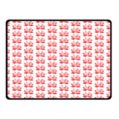 Red Lotus Floral Pattern Double Sided Fleece Blanket (small)  by paulaoliveiradesign