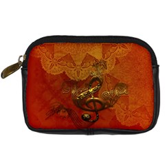 Golden Clef On Vintage Background Digital Camera Cases by FantasyWorld7