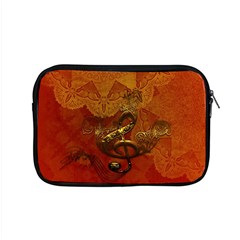 Golden Clef On Vintage Background Apple Macbook Pro 15  Zipper Case by FantasyWorld7