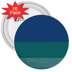 Blue Gradient Glitter Texture Pattern  3  Buttons (10 Pack)  by paulaoliveiradesign