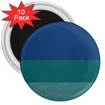 Blue Gradient Glitter Texture Pattern  3  Magnets (10 pack)  Front