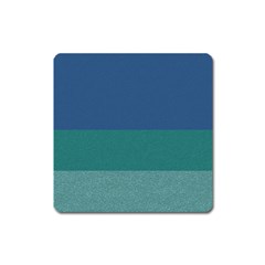 Blue Gradient Glitter Texture Pattern  Square Magnet