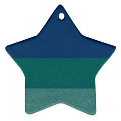 Blue Gradient Glitter Texture Pattern  Star Ornament (two Sides) by paulaoliveiradesign