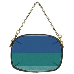 Blue Gradient Glitter Texture Pattern  Chain Purses (two Sides) 