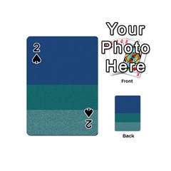 Blue Gradient Glitter Texture Pattern  Playing Cards 54 (mini)  by paulaoliveiradesign