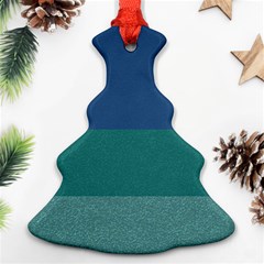 Blue Gradient Glitter Texture Pattern  Christmas Tree Ornament (two Sides) by paulaoliveiradesign