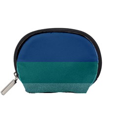 Blue Gradient Glitter Texture Pattern  Accessory Pouches (small) 