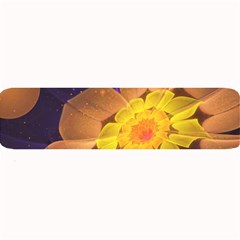 Beautiful Violet & Peach Primrose Fractal Flowers Large Bar Mats by jayaprime