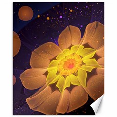 Beautiful Violet & Peach Primrose Fractal Flowers Canvas 11  X 14   by jayaprime