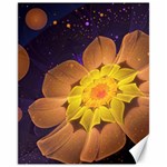 Beautiful Violet & Peach Primrose Fractal Flowers Canvas 11  x 14   10.95 x13.48  Canvas - 1