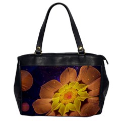 Beautiful Violet & Peach Primrose Fractal Flowers Office Handbags by jayaprime