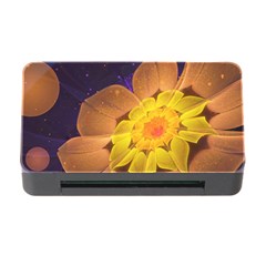 Beautiful Violet & Peach Primrose Fractal Flowers Memory Card Reader With Cf by jayaprime